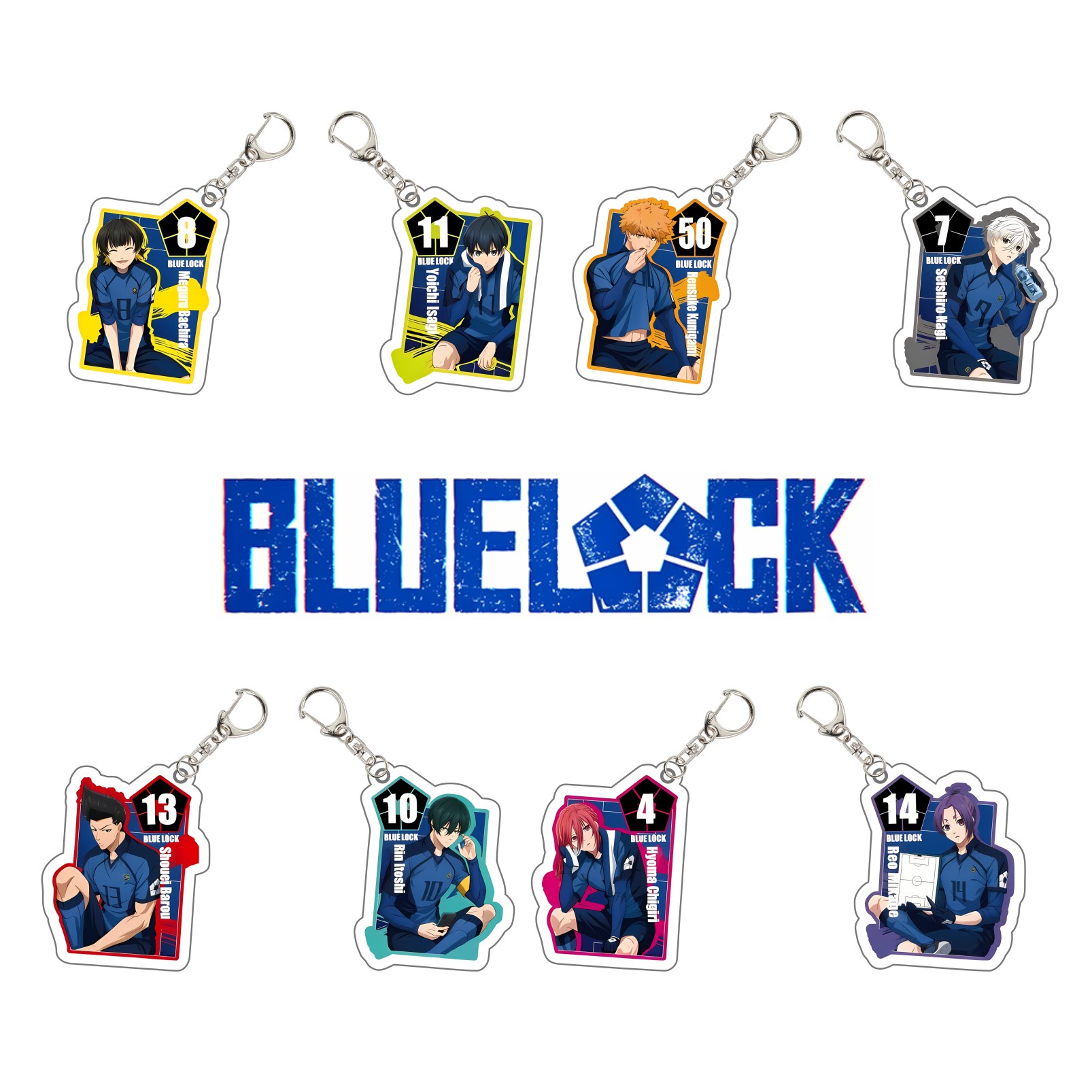 Chain Lock Combination - Breloczek Akrylowy Anime Piłkarskie Blue Lock